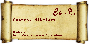 Csernok Nikolett névjegykártya